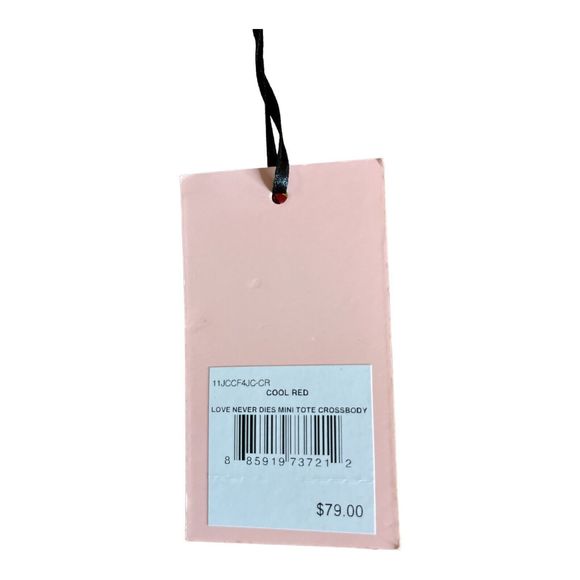 Juicy Couture “Love Never Dies” Mini Crossbody Purse Hot Red Gold Studs NWT - Picture 6 of 6